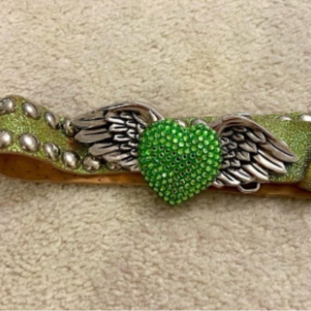 Vintage silver star olander enterprises belt with Swarovski crystals size 32